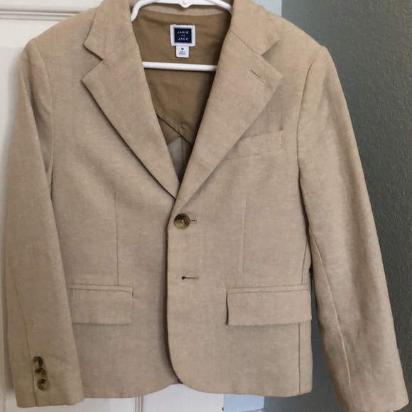 Janie and Jack Boys' Beige Linen Blazer